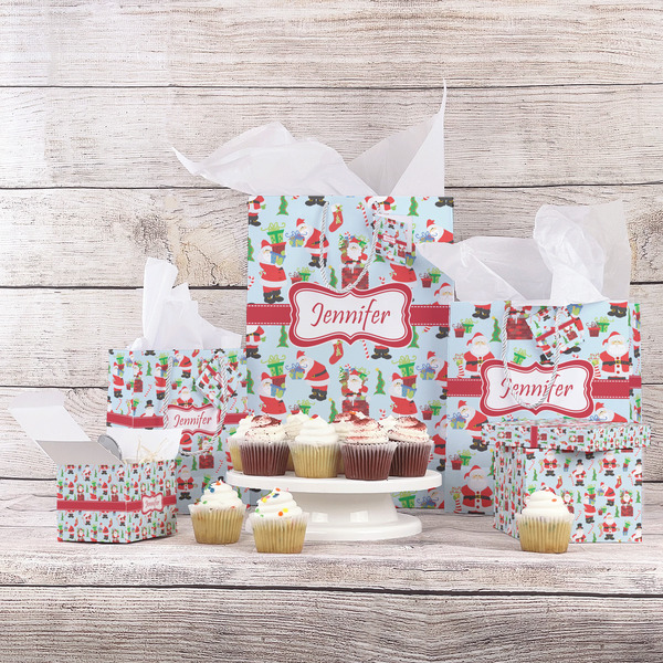 Santa and Presents Gift Bags - In Context