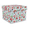 Santa and Presents Gift Boxes with Lid - Canvas Wrapped - Large - Front/Main