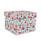 Santa and Presents Gift Box with Lid - Canvas Wrapped - Medium (Personalized)