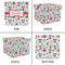 Santa and Presents Gift Boxes with Lid - Canvas Wrapped - Small - Approval