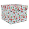 Santa and Presents Gift Box with Lid - Canvas Wrapped - X-Large (Personalized)