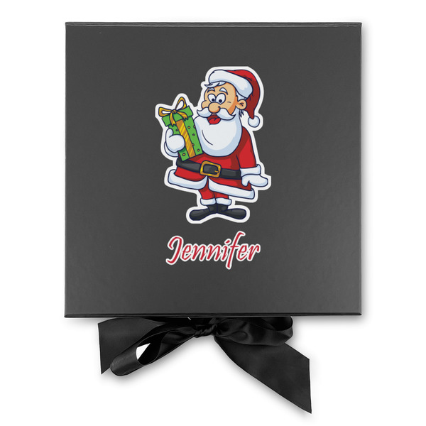 Santa and Presents Gift Boxes with Magnetic Lid - Black - Approval