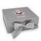 Santa and Presents Gift Boxes with Magnetic Lid - Silver - Front