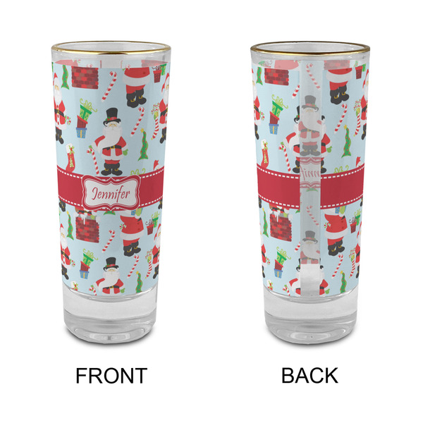 Santa and Presents Glass Shot Glass - 2 oz - Single - APPROVAL