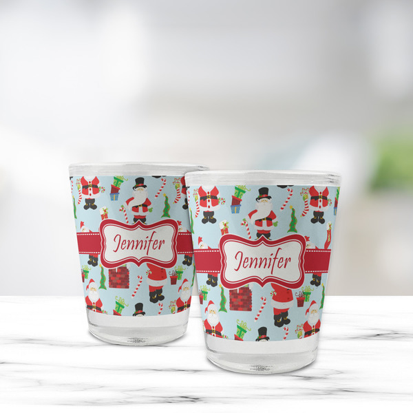 Santa and Presents Glass Shot Glass - Standard - LIFESTYLE