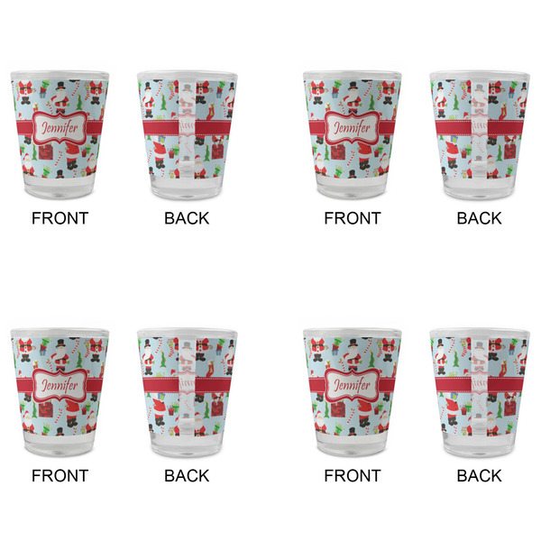 Santa and Presents Glass Shot Glass - Standard - Set of 4 - APPROVAL
