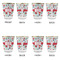 Santa and Presents Glass Shot Glass - with gold rim - Set of 4 - APPROVAL