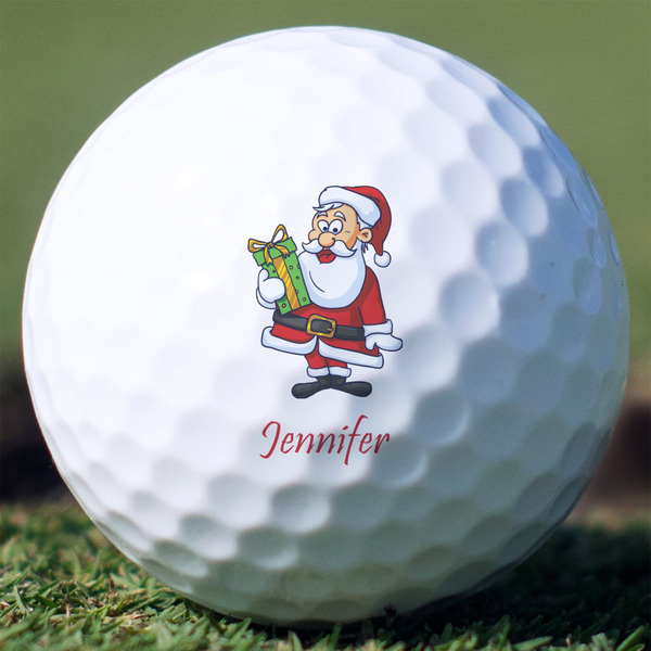 Custom Santa and Presents Golf Balls - Titleist Pro V1 - Set of 3 (Personalized)