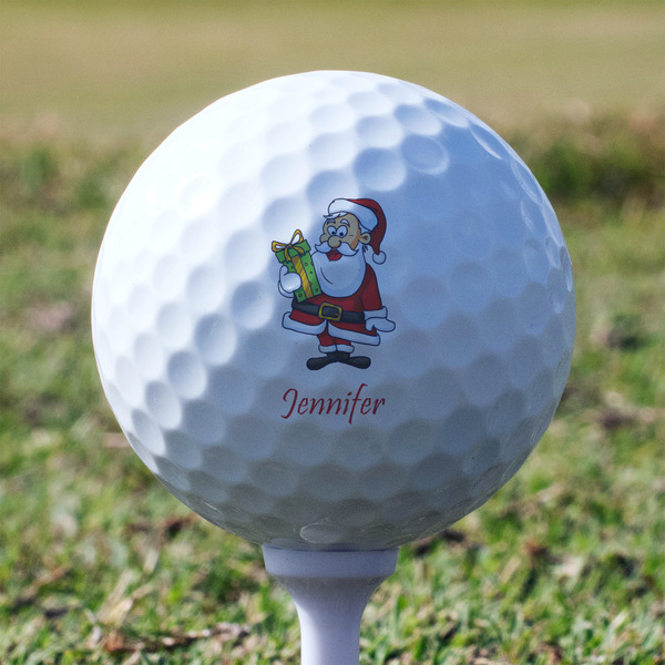 Santa and Presents Golf Ball - Non-Branded - Tee