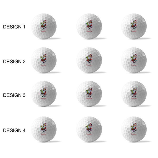 Santa and Presents Golf Balls - Generic - Set of 12 - APPROVAL