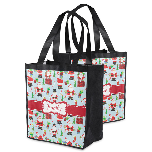 Santa and Presents Grocery Bag - MAIN