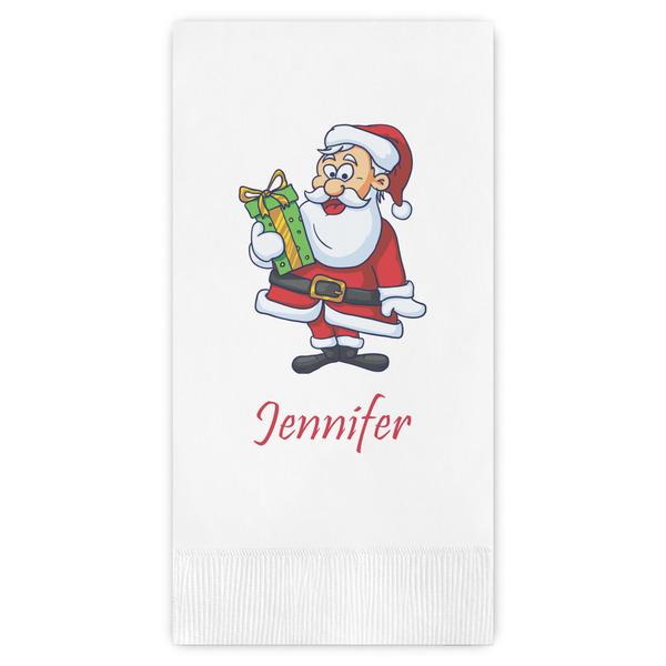 Custom Santa and Presents Guest Paper Towels - Full Color (Personalized)