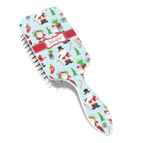 Santa and Presents Hair Brush - Angle View