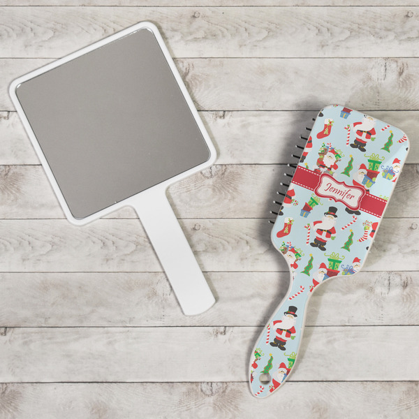 Santa and Presents Hair Brush - In Context