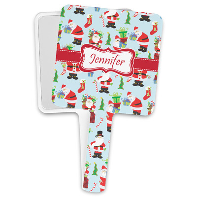 Santa and Presents Hand Mirror (Personalized)