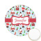 Santa and Presents Printed Cookie Topper - 2.15" (Personalized)