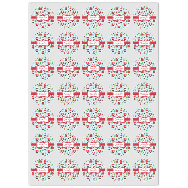 Santa and Presents Icing Circle - XSmall - Set of 35