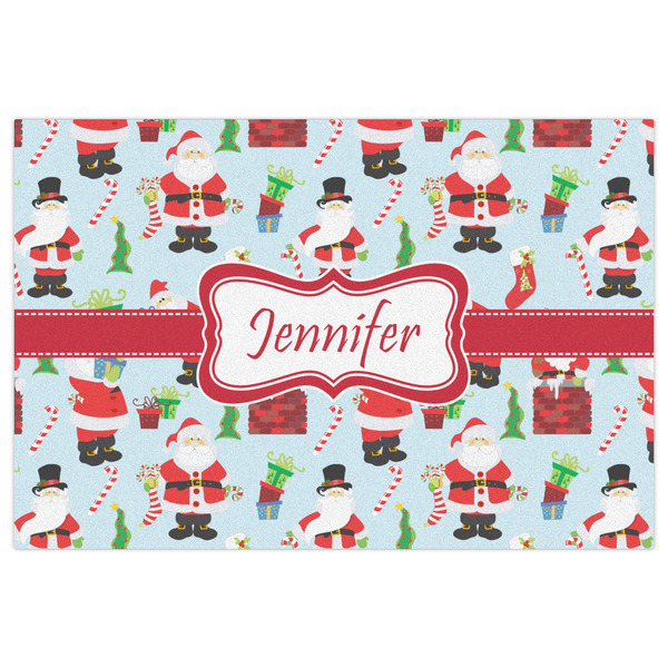 Santa and Presents Indoor / Outdoor Rug - 4'x6' - Front Flat