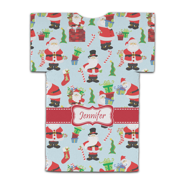 Santa and Presents Jersey Bottle Cooler - BACK (flat)