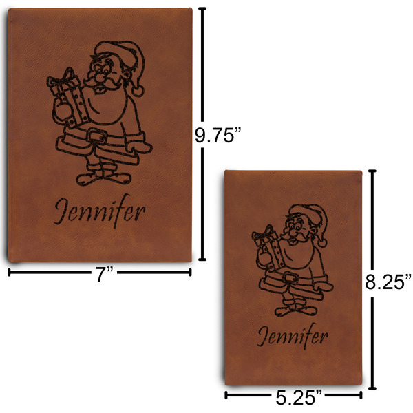 Santa and Presents Journal Size Comparisons w/ Dimensions