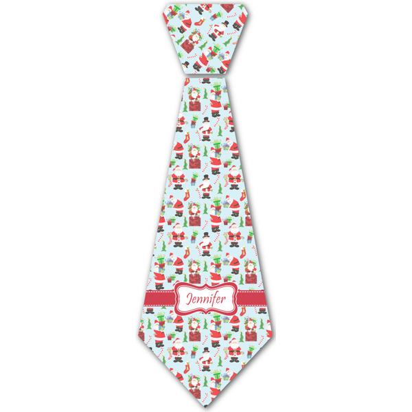 Custom Santa and Presents Iron On Tie - 4 Sizes w/ Name or Text