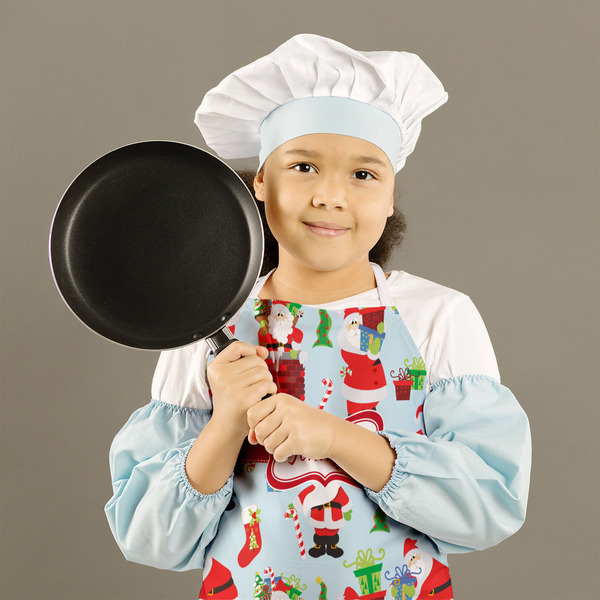 Santa and Presents Kid's Aprons - Medium - Lifestyle