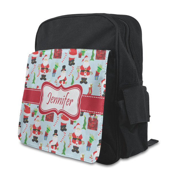 Custom Santa and Presents Preschool Backpack (Personalized)