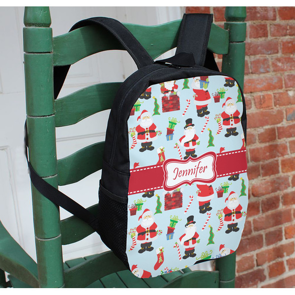 Santa and Presents Kids Backpack - In Context