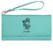 Santa and Presents Ladies Wallet - Leather - Teal - Front View