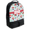 Santa and Presents Large Backpack - Black - Angled View