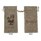 Santa and Presents Large Burlap Gift Bag - Front & Back (Personalized)
