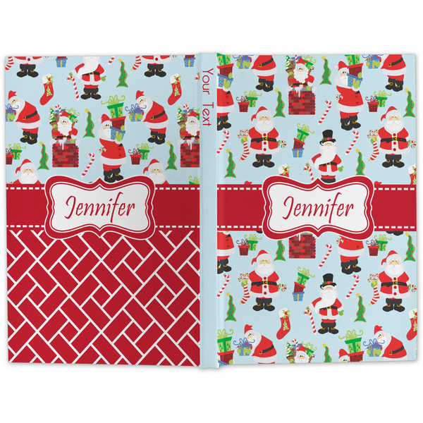 Santa and Presents Large Hard Cover Journal - Apvl
