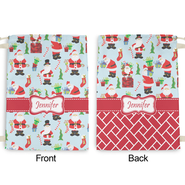 Santa and Presents Large Laundry Bag - Front & Back View