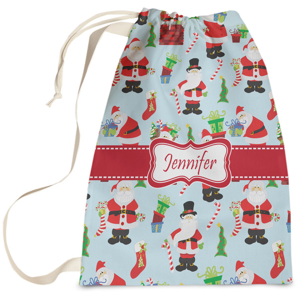 Custom Santa and Presents Laundry Bag - Large (Personalized)