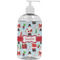 Santa and Presents Plastic Soap / Lotion Dispenser (16 oz - Large - White) (Personalized)