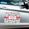Santa and Presents Large Rectangle Car Magnets- In Context
