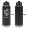 Santa and Presents Laser Engraved Water Bottles - Front Engraving - Front & Back View