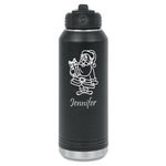 Santa and Presents Water Bottles - Laser Engraved - Front & Back (Personalized)