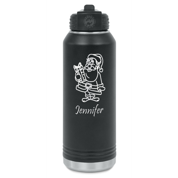 Custom Santa and Presents Water Bottles - Laser Engraved (Personalized)
