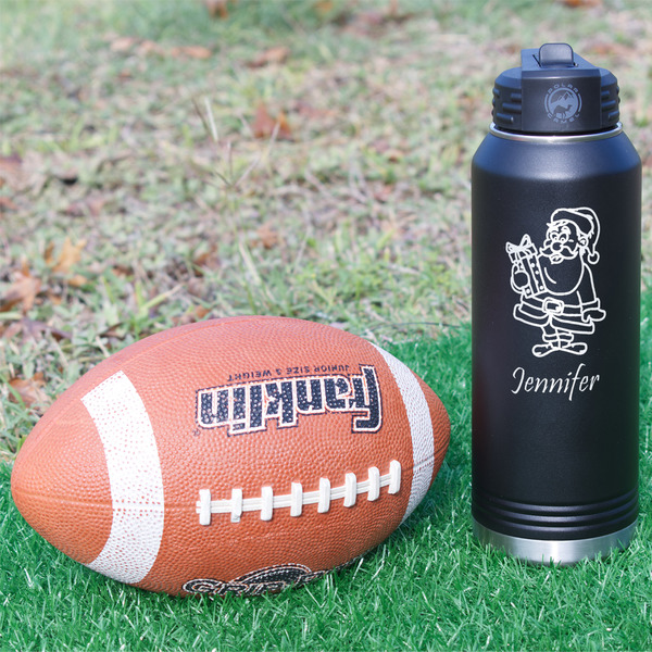 Santa and Presents Laser Engraved Water Bottles - In Context