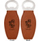 Santa and Presents Leather Bar Bottle Opener - Front and Back (double sided)