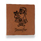 Santa and Presents Leather Binder - 1" - Rawhide - Front View