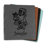 Santa and Presents Leather Binder - 1" (Personalized)
