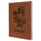 Santa and Presents Leather Sketchbook - Large - Double Sided - Angled View