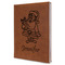 Santa and Presents Leather Sketchbook - Large - Single Sided - Angled View