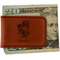 Santa and Presents Leatherette Magnetic Money Clip - Front
