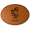 Santa and Presents Leatherette Patches - Oval