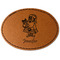 Santa and Presents Faux Leather Iron On Patch - Oval (Personalized)