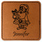 Santa and Presents Leatherette Patches - Square