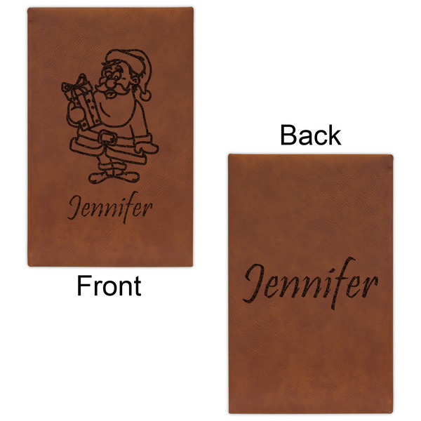 Santa and Presents Leatherette Sketchbooks - Small - Double Sided - Front & Back View